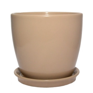 Керамічний горщик для квітів Shynkar Сонет, 0.5 л, мокко Керамічний горщик для квітів Shynkar Сонет, 0.5 л, мокко