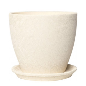 Керамічний горщик для квітів Shynkar Сонет, 1 л, бежевий Керамічний горщик для квітів Shynkar Сонет, 1 л, бежевий