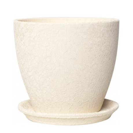 Керамічний горщик для квітів Shynkar Сонет, 1 л, бежевий