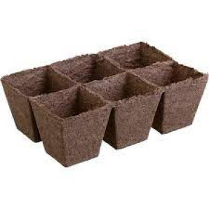 Торф'яна касета Rich Land, 8х8 см (6 осередків) Торф'яна касета Rich Land, 8х8 см (6 осередків)