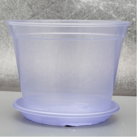 Вазон дренажний Алеана 14,0*10,5 см., фіолетовий (без підставки)