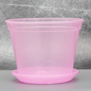 Вазон дренажний Алеана 14,0*10,5 см., рожевий (без підставки)