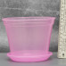 Вазон дренажний Алеана 14,0*10,5 см., рожевий (без підставки)