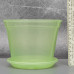 Вазон дренажний Алеана 14,0*10,5 см., салатовий (без підставки)