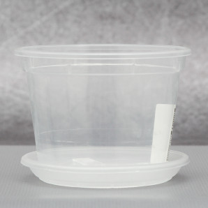 Вазон дренажний Алеана 9,0*6,5 см., прозорий (без підставки)