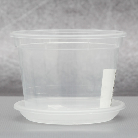 Вазон дренажний Алеана 9,0*6,5 см., прозорий (без підставки)