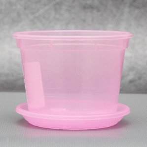 Вазон дренажний Алеана 9,0*6,5 см., рожевий (без підставки)