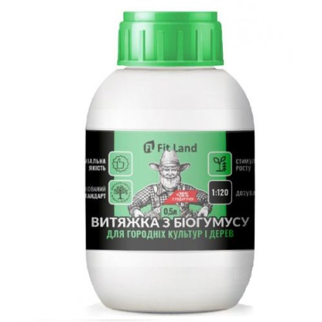 Витяжка із біогумусу для городніх культур та дерев Fit Land, 0.6 л