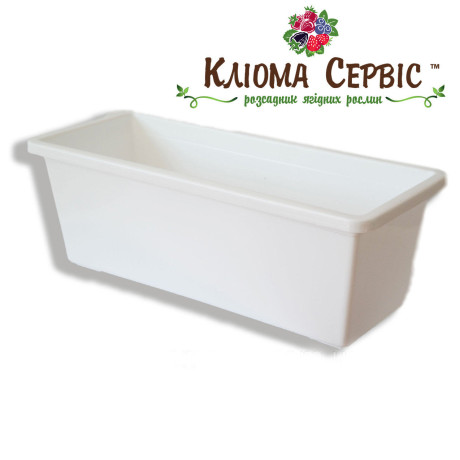 Балконный ящик для цветов (белый), 40 см