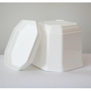 Горшки для цветов "Дама" с подставкой (12 см), белый