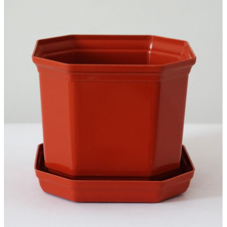 Горшки для цветов "Дама" с подставкой (16 см), терракот Горшки для цветов "Дама" с подставкой (16 см), терракот