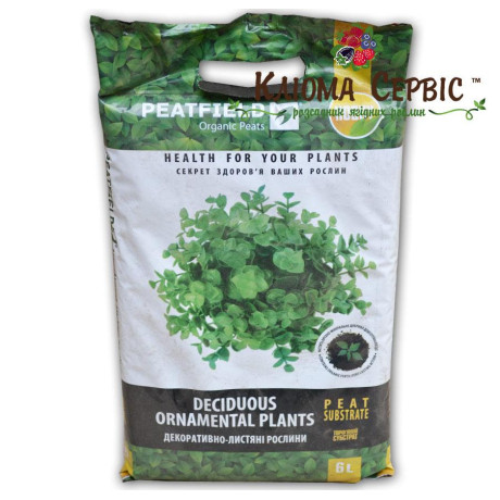 Торфяной субстрат «Для декоративно-лиственных растений» раскисленный PEATFIELD, 6 л Торфяной субстрат «Для декоративно-лиственных растений» раскисленный PEATFIELD, 6 л