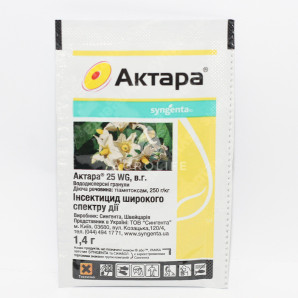 Інсектицид Актара 25 WG в.г., 1,4 гр Інсектицид Актара 25 WG в.г., 1,4 гр