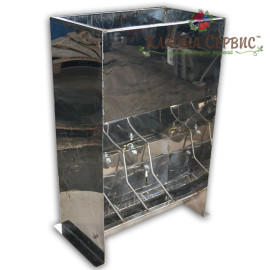 Кормушка для поросят IV секционная (от 10 - 50 кг) нержавейка