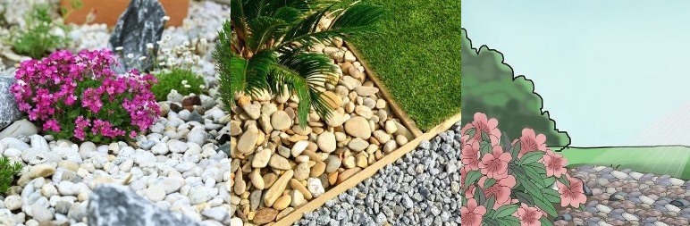 Камені є ідеальним варінтом для клумб.