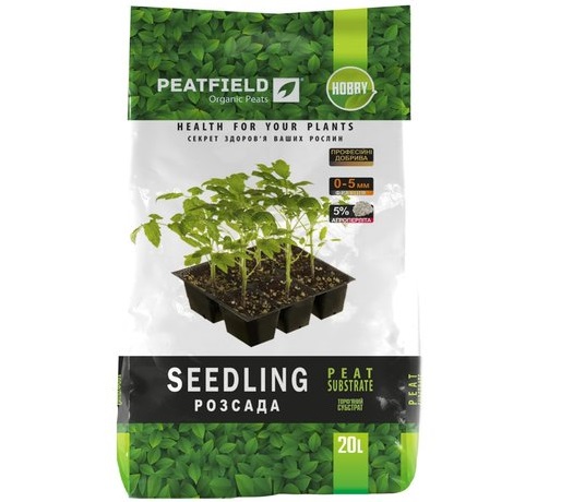 Торфяной субстрат "Для рассады" PEATFIELD.