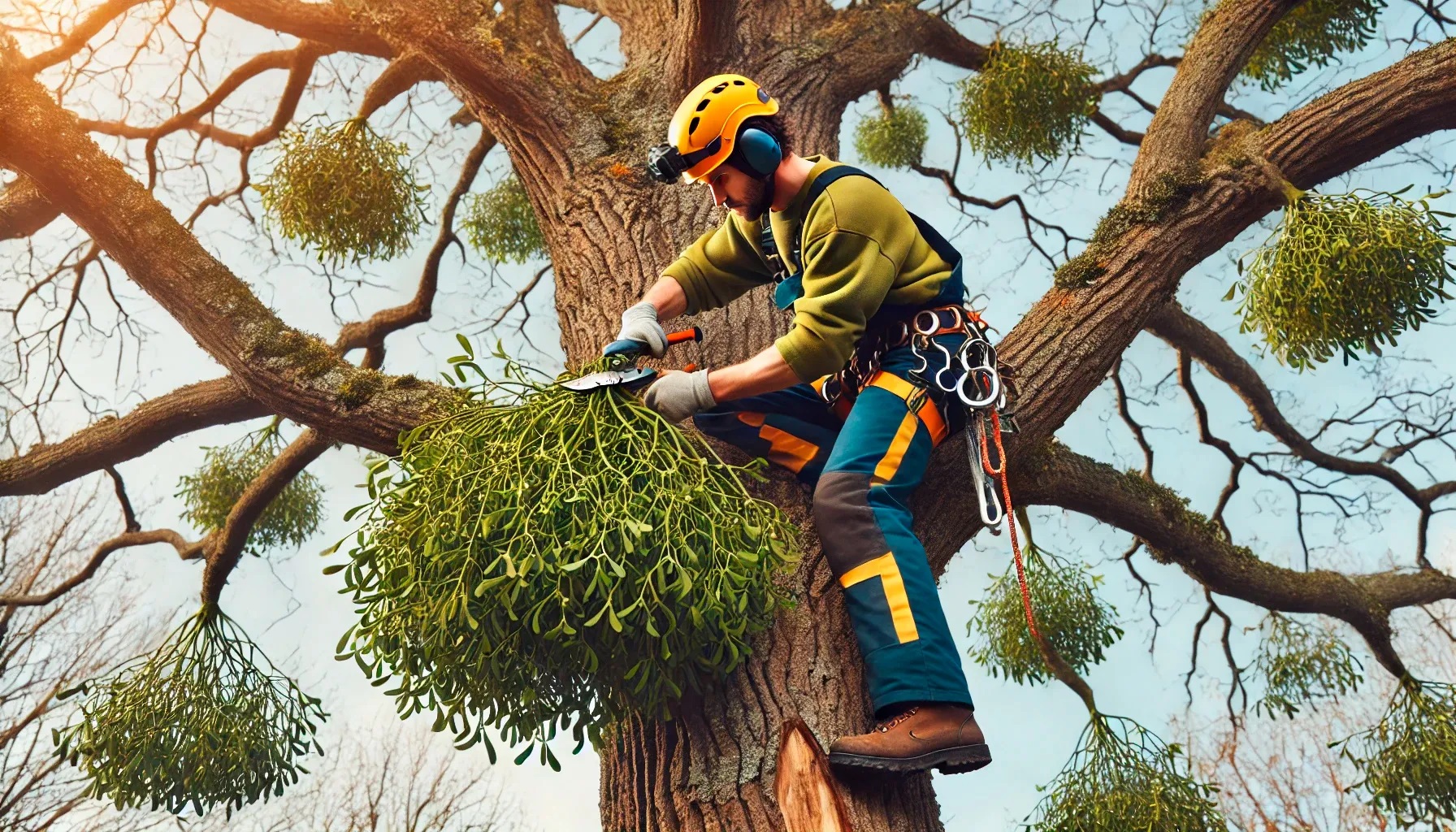 Найефективніший метод боротьби - кущ потрібно зрізати разом із ділянкою гілки, в якій знаходиться коренева система омели.